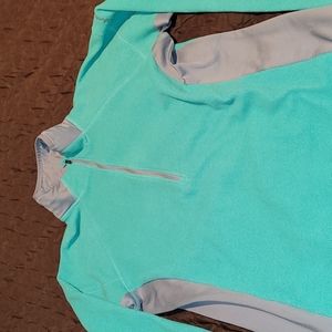 Half zip fleece,  green and gray, size L
